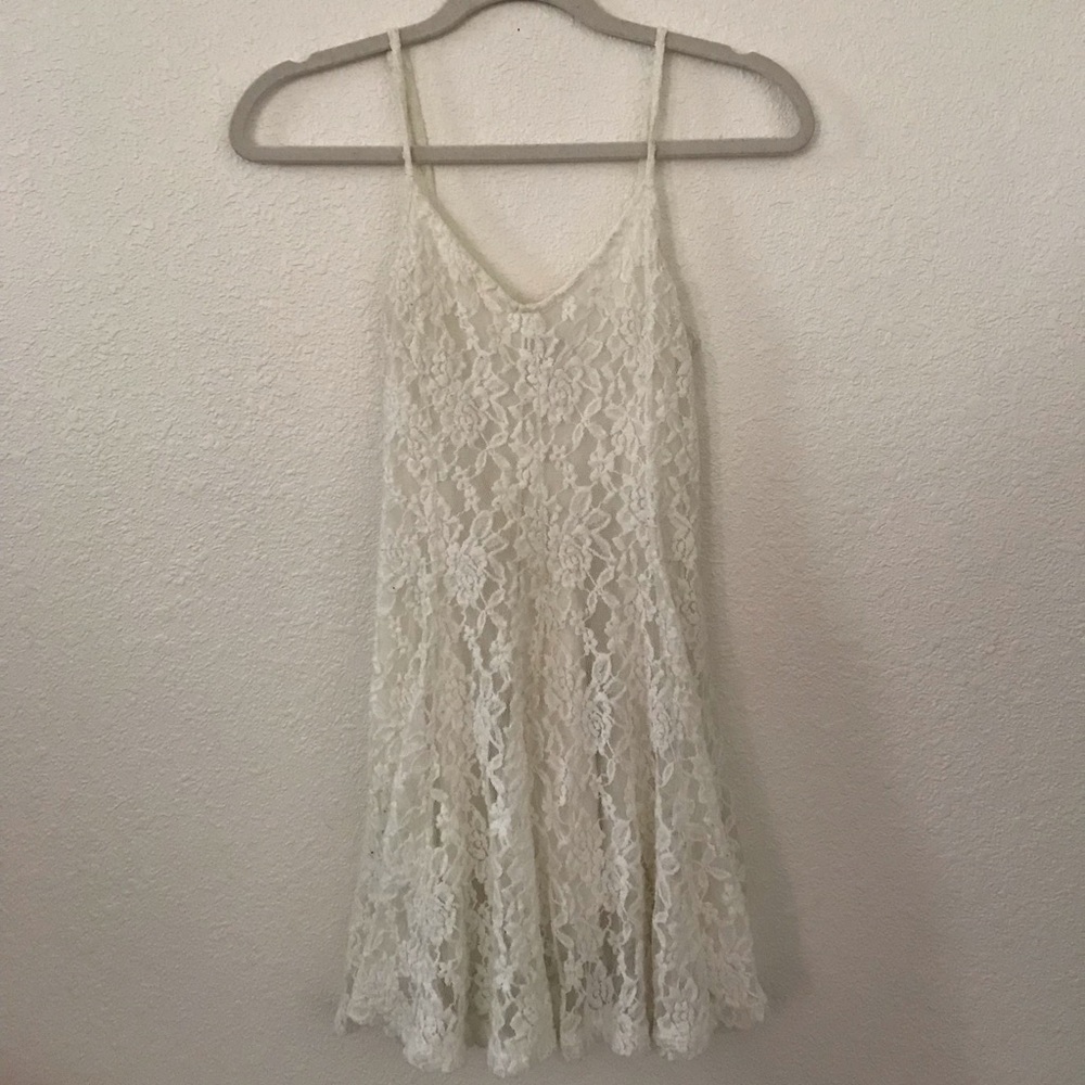American Eagle White Lace Dress